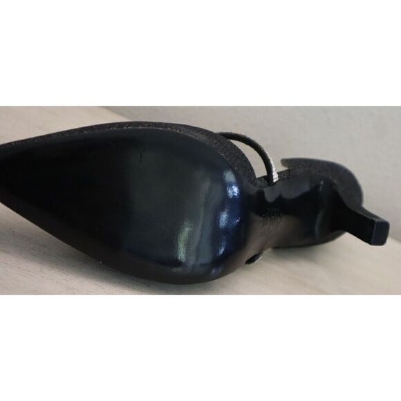 Nina Women Sz 6M Black Textured Metallic Brystol Mid-Heel D'Orsay Pumps - Picture 3 of 10